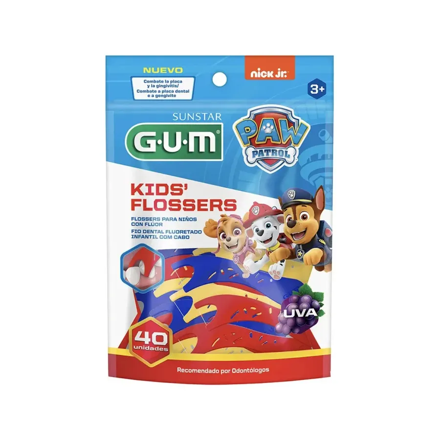 Fio Dental Flosser Gum Patrulha Canina Sabor UVA 40 Unidades