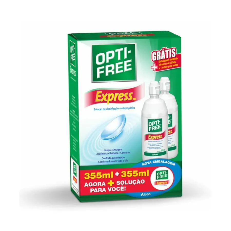 Opti-Free Express Alcon Solução Desinfecção 2 Unidades de 355ml Cada