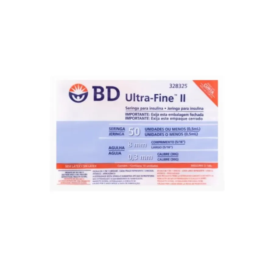 Seringa Bd Ultra-Fine 50ui 10 Unidades Ag.curta