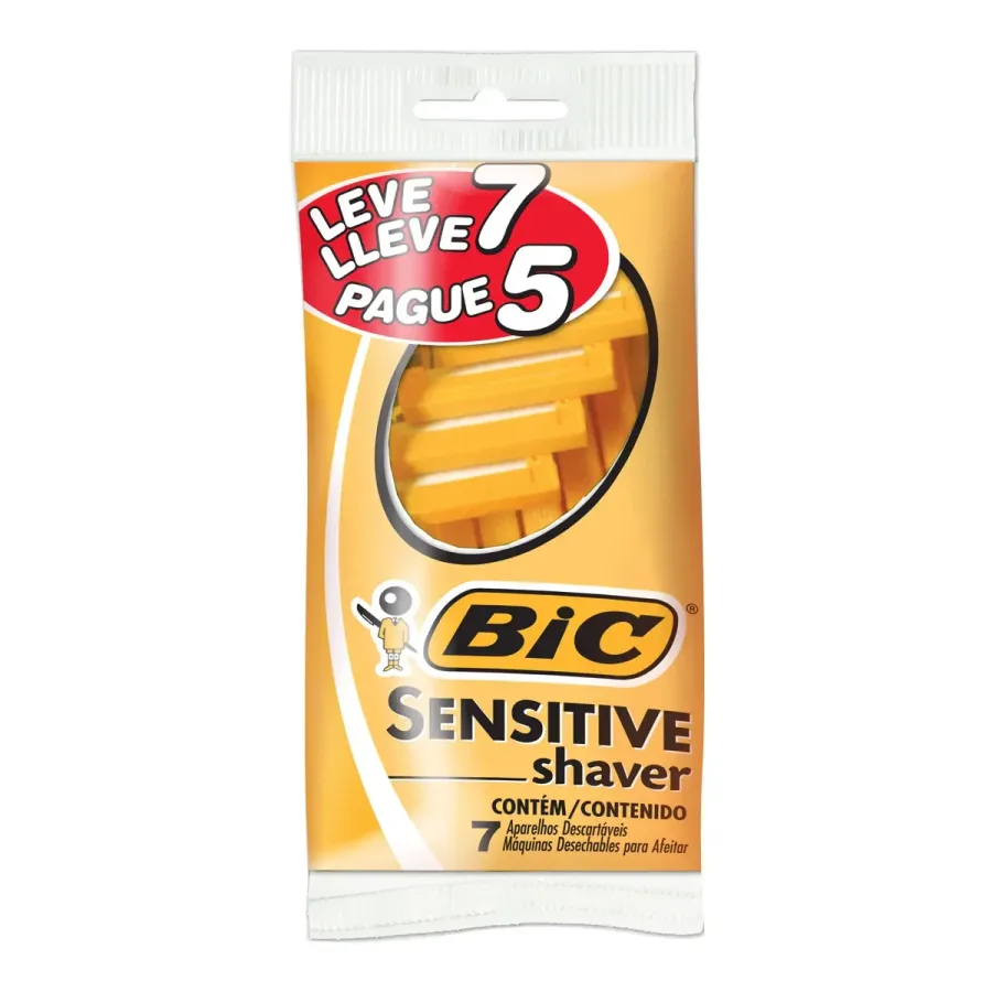 Aparelho BIC Sensitive Shaver 7 Unidades