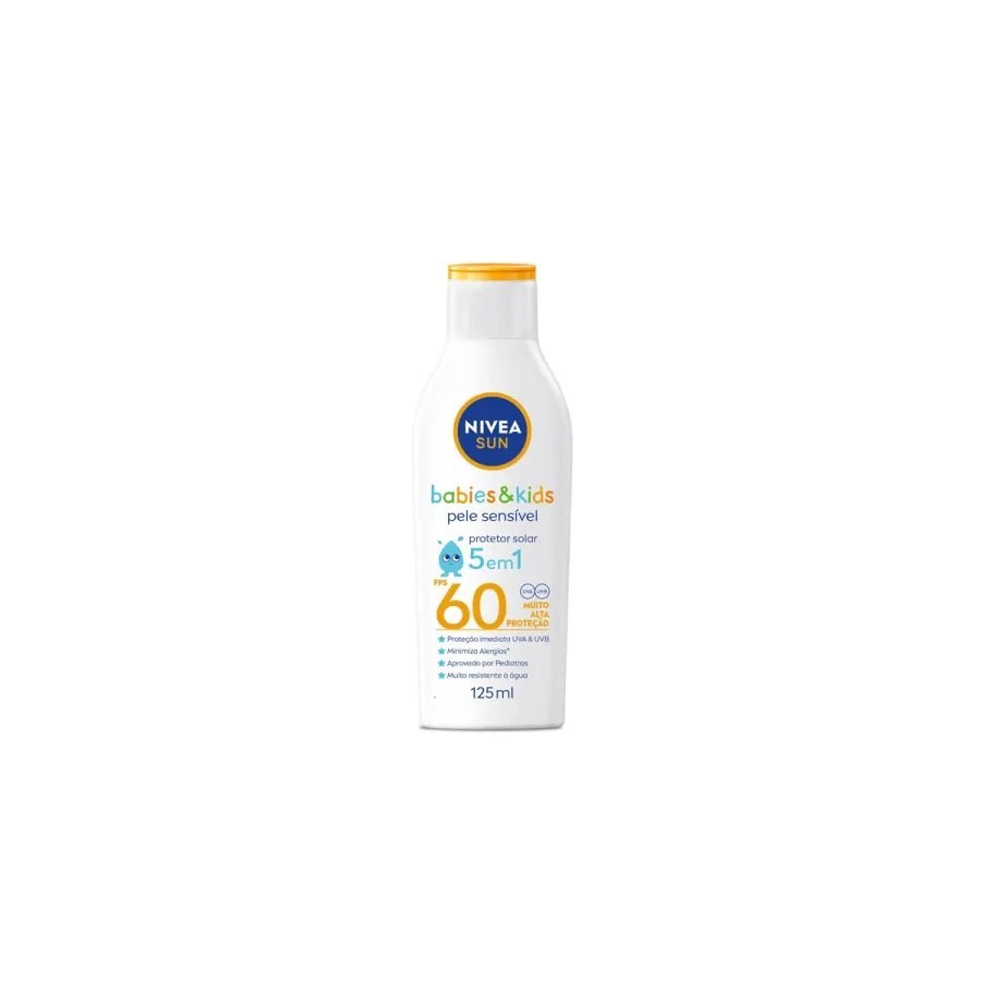 Protetor Solar Nivea Sun Kids & Babies FPS60 Pele Sensível 125ml