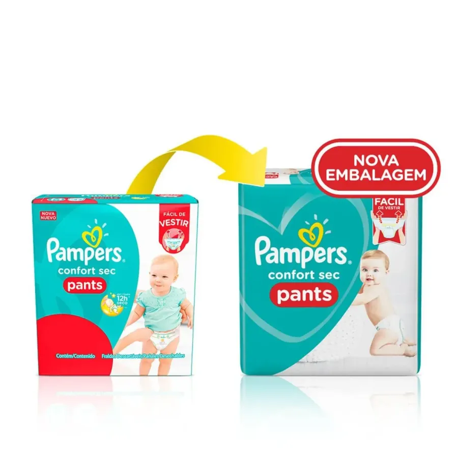 Fralda Pampers Confort Sec Pants Xg 16 Unidades