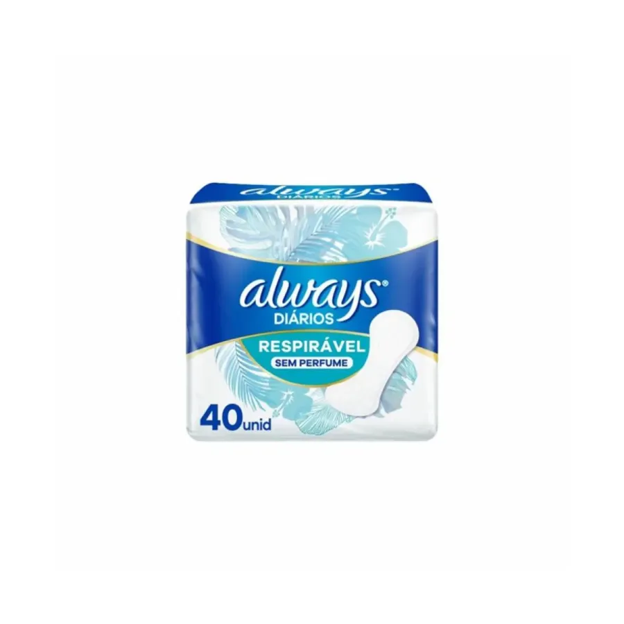 Protetor Diário Respiravel Always Simples 40 Unidades