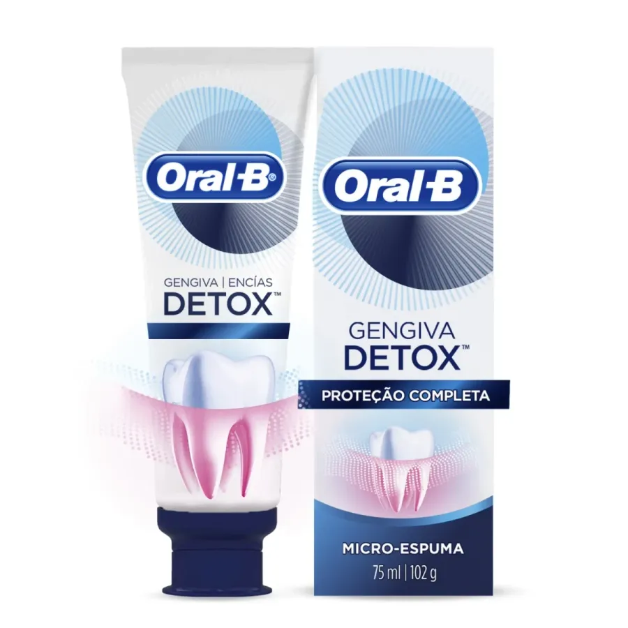 Creme Dental Oral-B Gengiva Detox Proteção Completa 102g