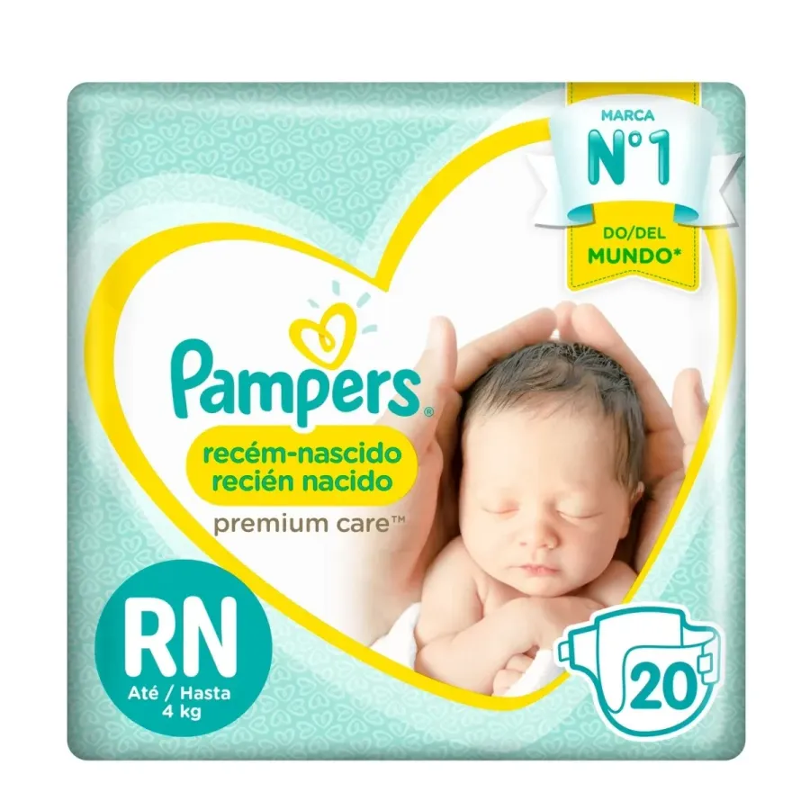 Fraldas Pampers Recém Nascido Premium Care Rn 20 Unidades