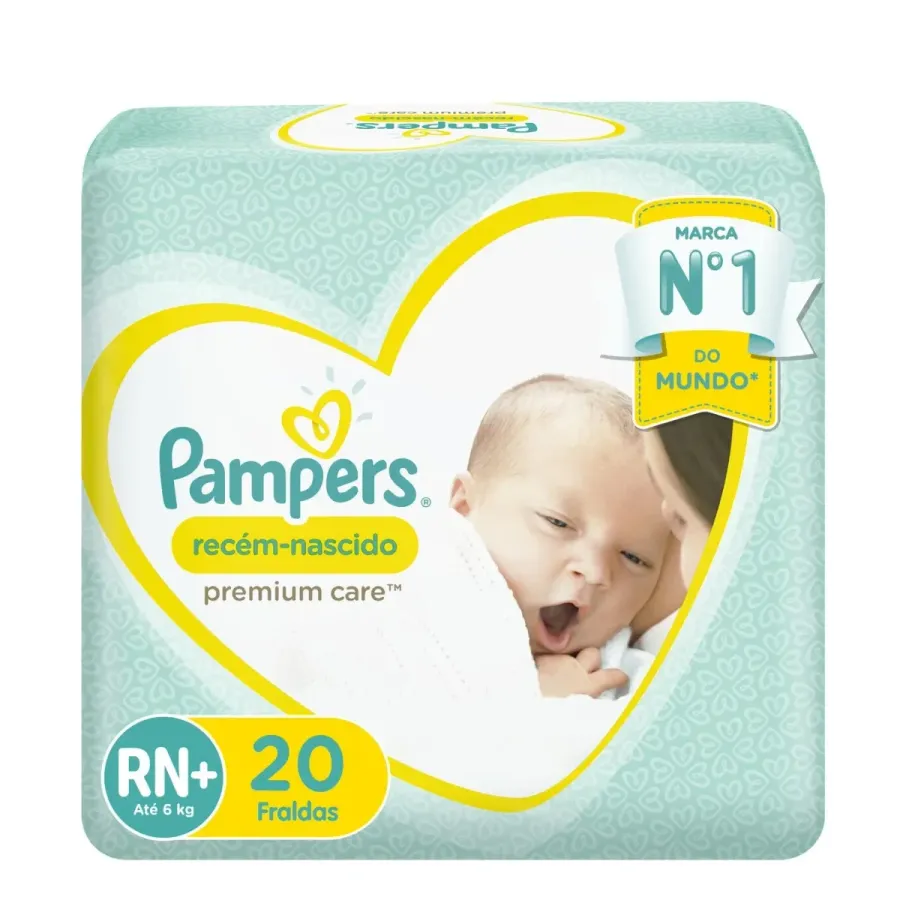 Fraldas Pampers Recém-Nascido Premium Care Rn+ 20 Unidades