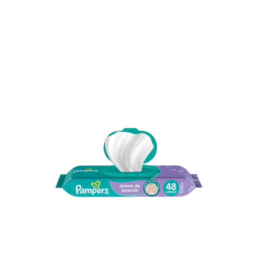 Lenço Umedecido Pampers Lavanda 48 Unidades