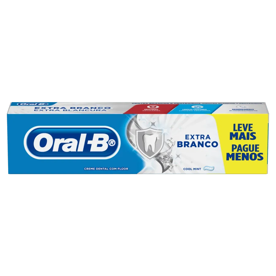 Pasta de Dente Oral-B Extra Branco Cool Mint 150g