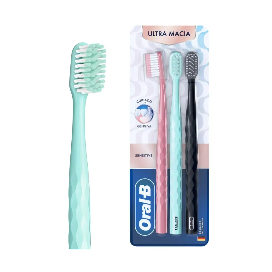 Escova de Dente Oral-B Sensitive Iconic 3 Unidades