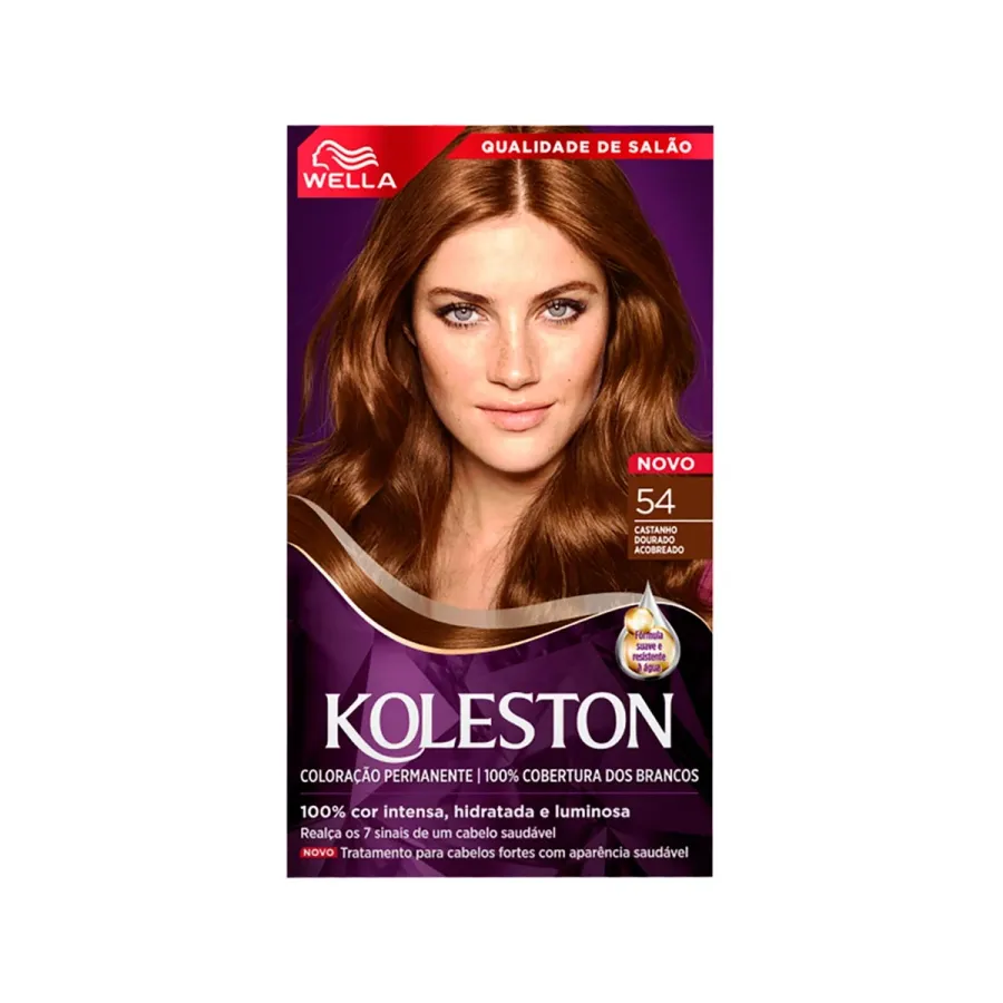 Coloração Koleston 54 Castanho Dourado Acobreado