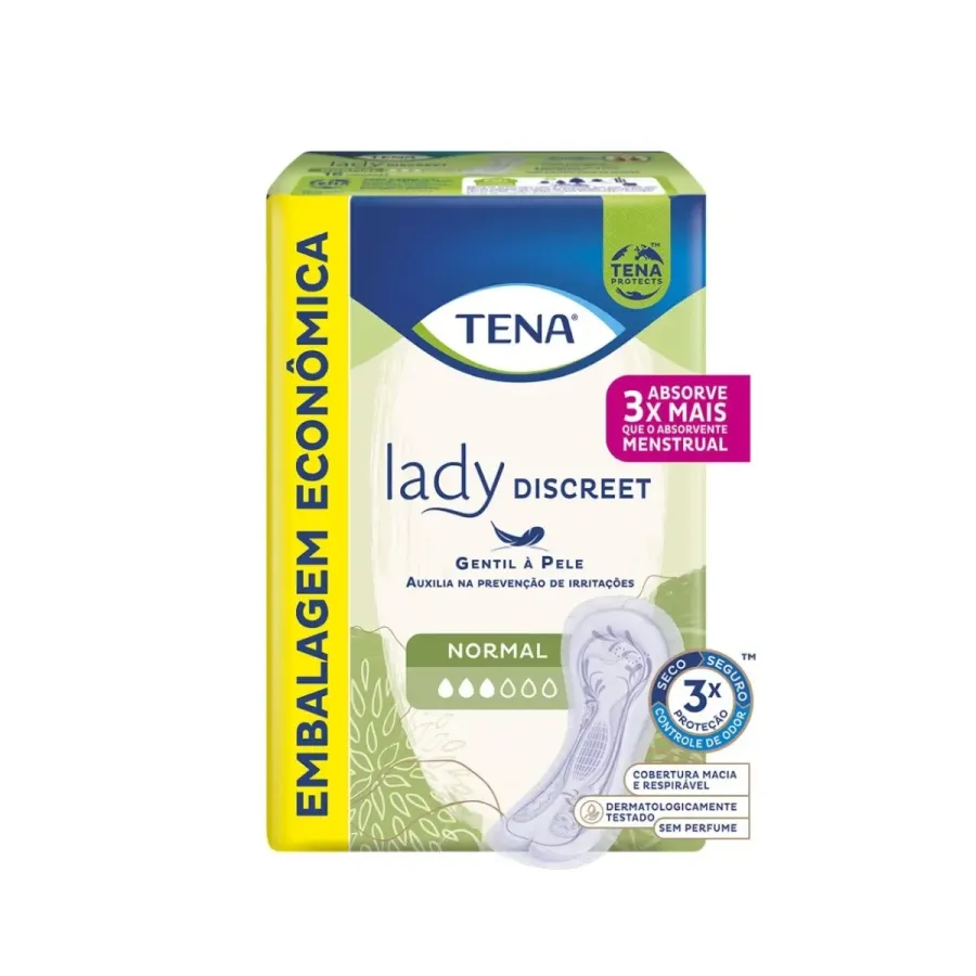 Absorvente para Incontinência Urinária Tena Lady Discreet Normal 16 Unidades