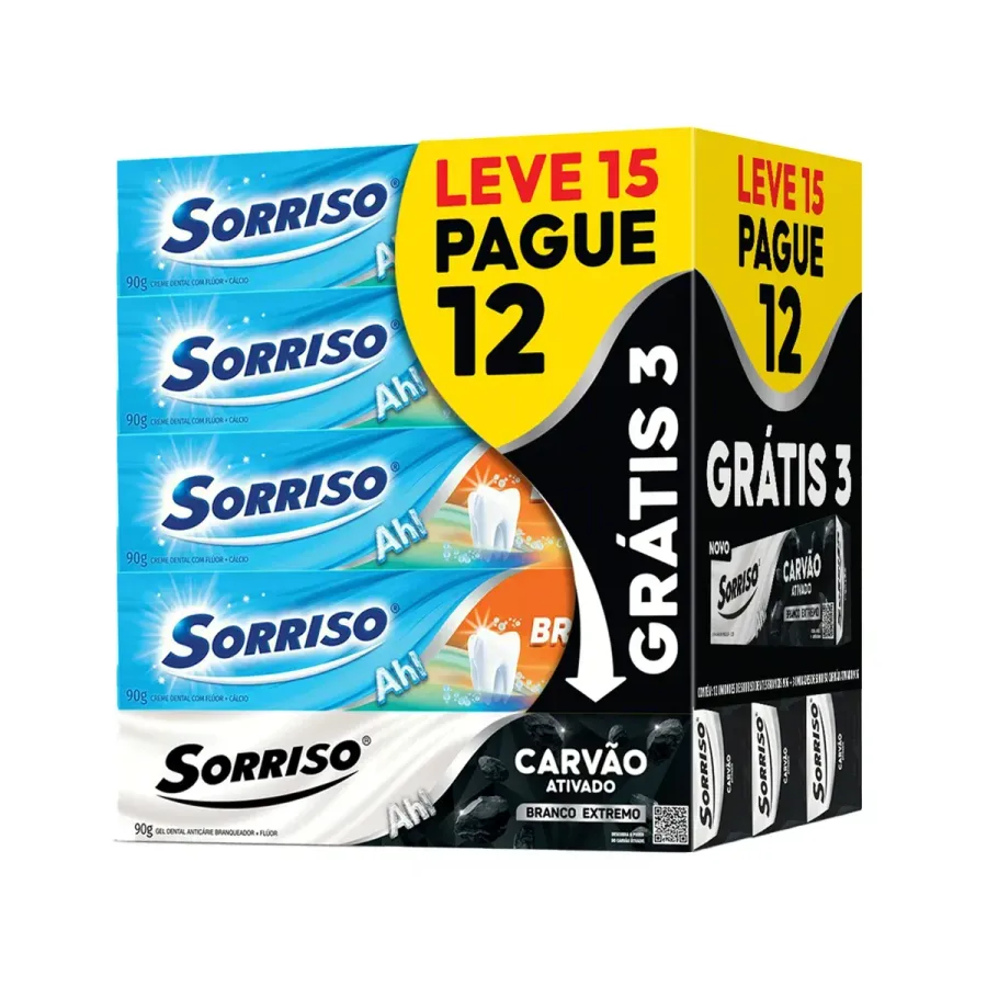 Creme Dental Sorriso 90g Dentes Brancos