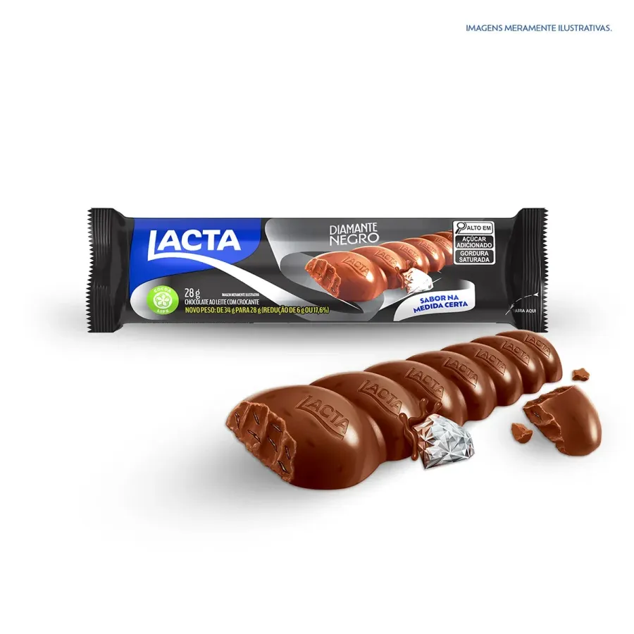 BOMBOM LACTA 28GR DIAMANTE NEGRO