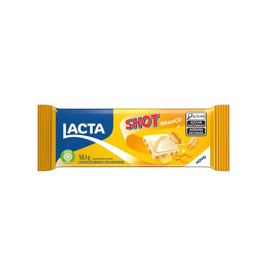 Chocolate Branco com Amendoim Shot 50,1g