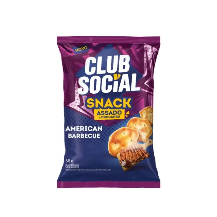SNACK CLUBE SOCIAL BARBECUE 68G