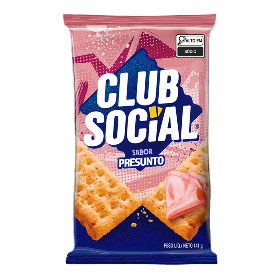 Biscoito Salgado Club Social Presunto 141g
