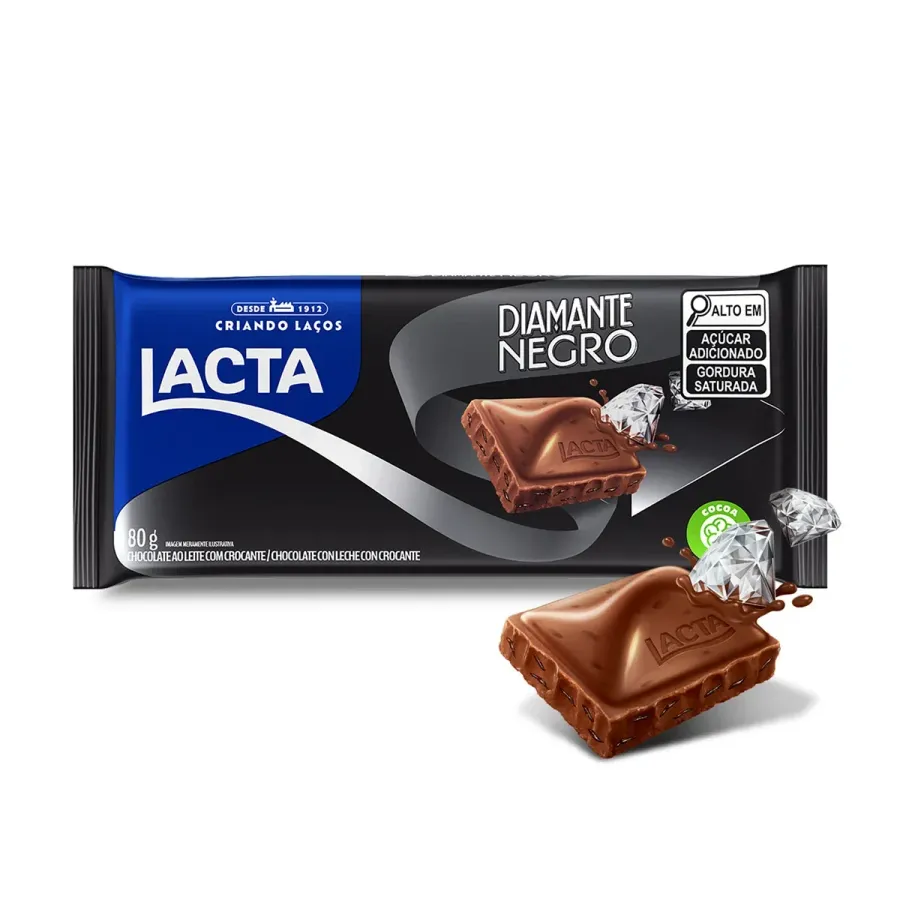Chocolate Ao Leite Diamante Negro 80g