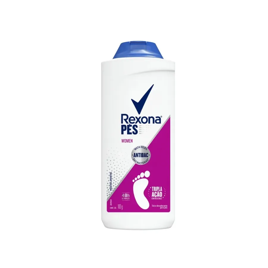 Talco Desodorante Rexona para os Pés Woman Antibac 100g
