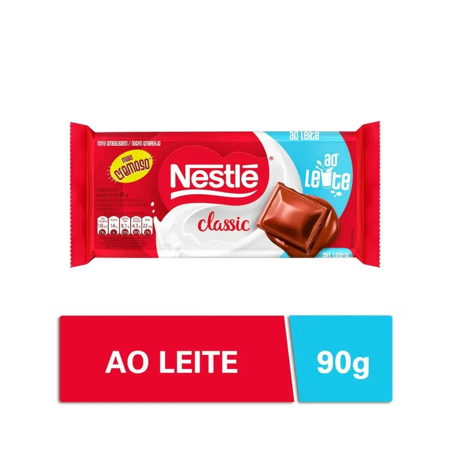 BARRA NESTLE 80G CLASSIC AO LEITE