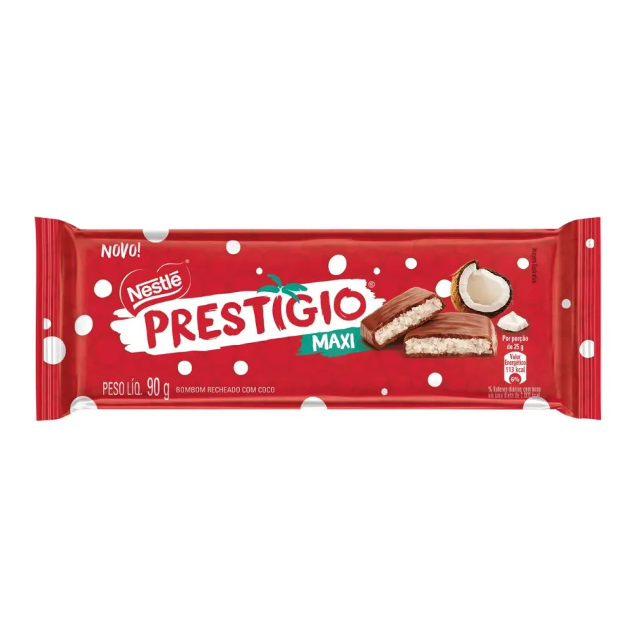 BARRA CHOC PRESTIGIO MAXI CHOCOLATE 4 90G