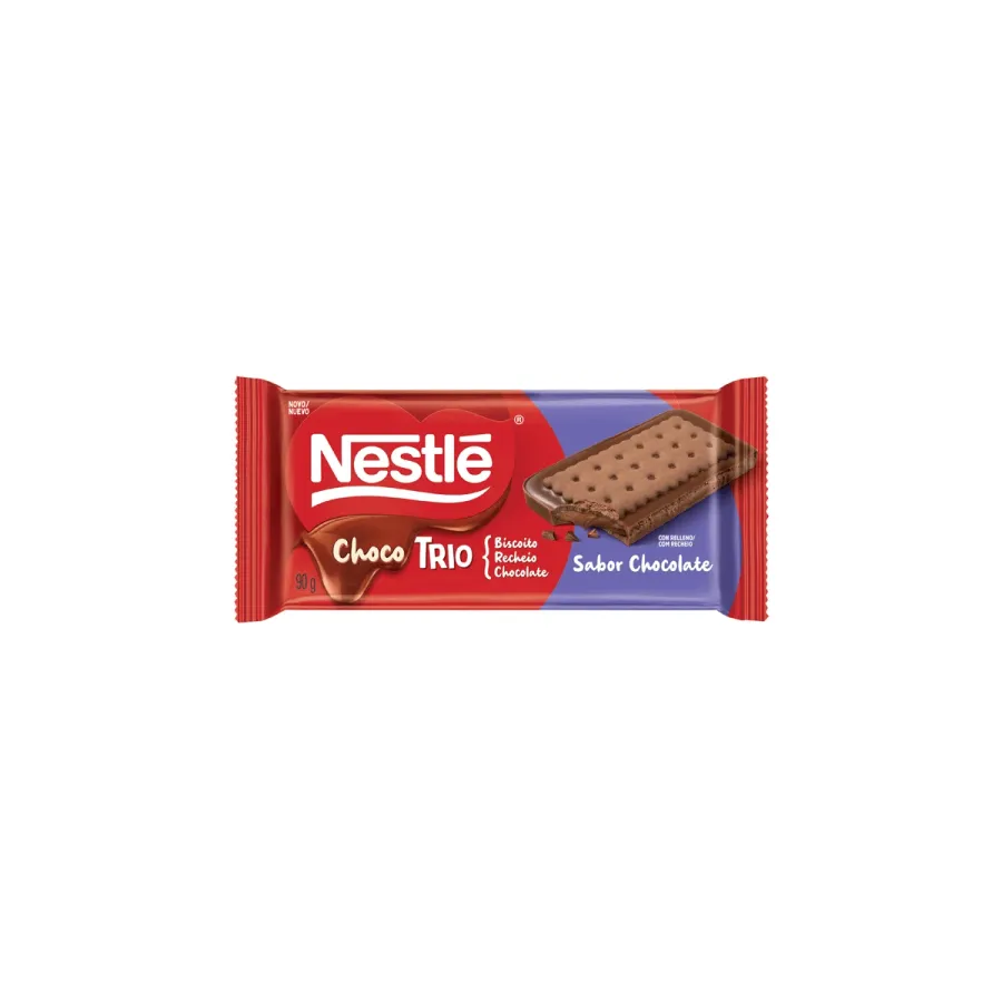 BARRA NESTLE 90G CHOCO TRIO BISCOITO CHOCOLATE