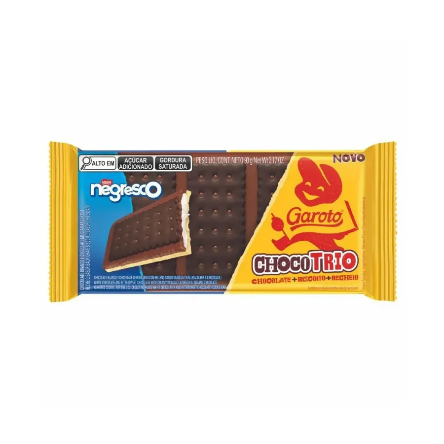 BARRA GAROTO 90G CHOCO TRIO NEGRESCO