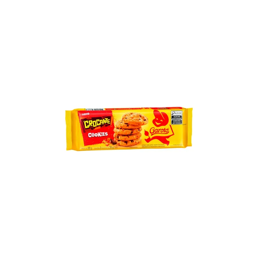 Biscoito Garoto Cookie Crocante com Gotas de Chocolate 60g - Bauducco