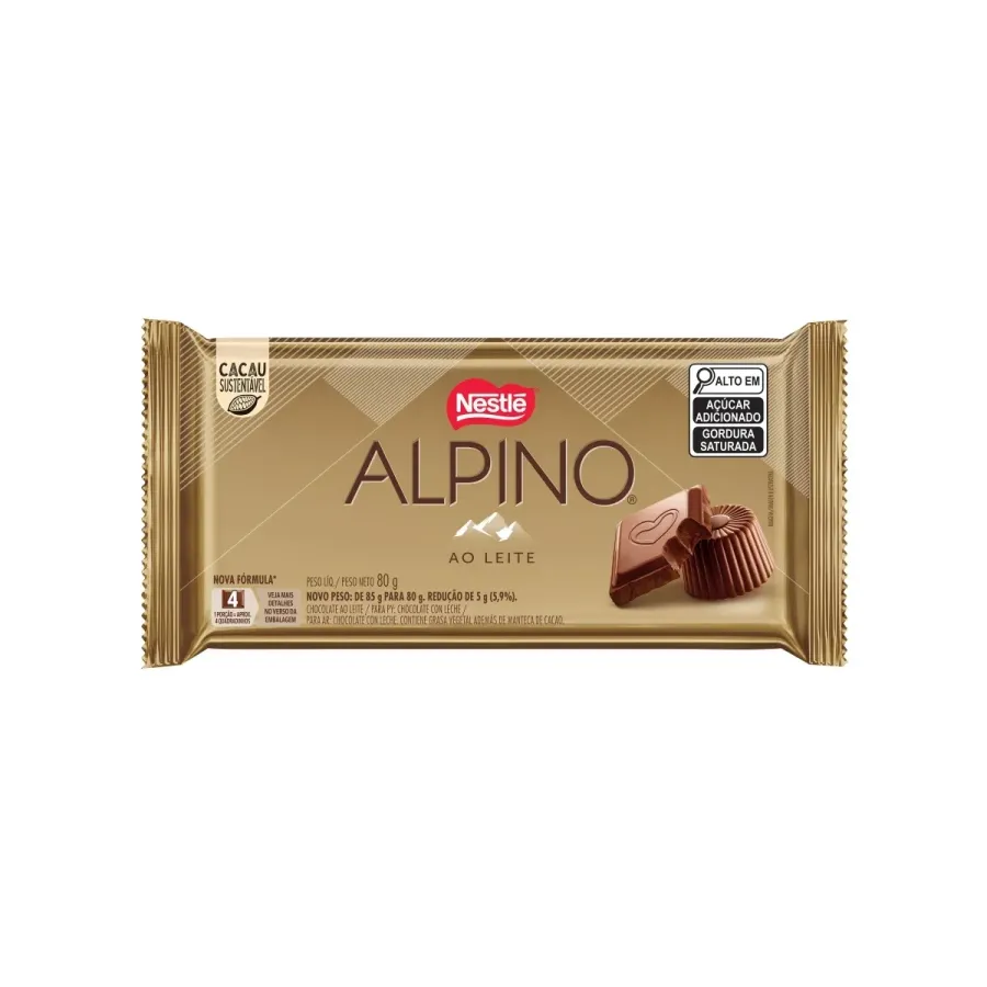 BARRA DE CHOCOLATE ALPINO 80G