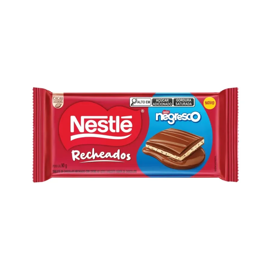 Tablete Nestlé Recheado Negresco 90g