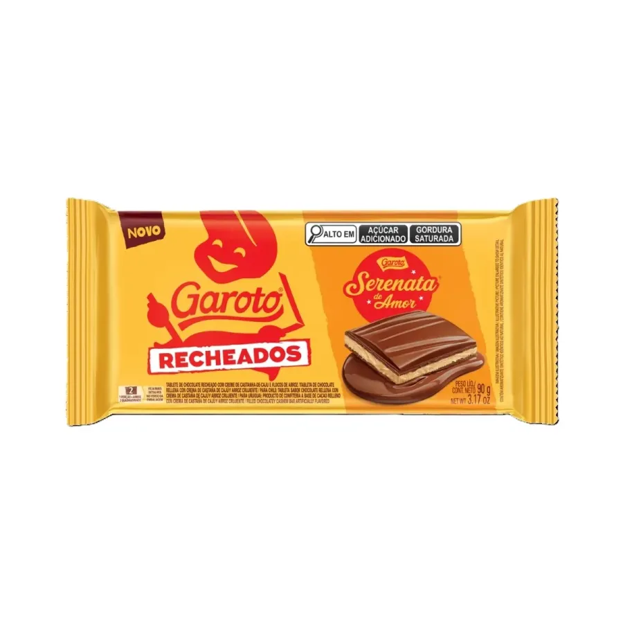 Tablete Serenata de Amor Chocolate Garoto 90g