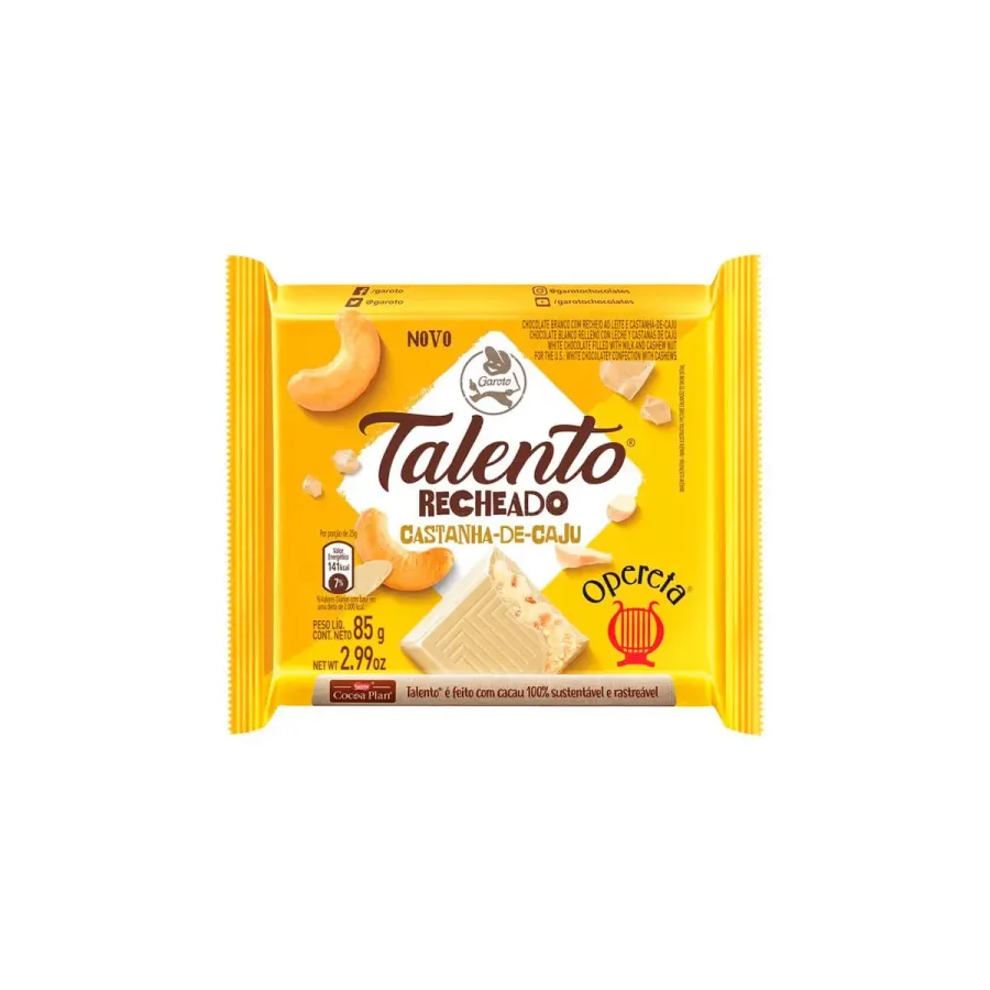 Talento Opereta Castanha de Caju 85g