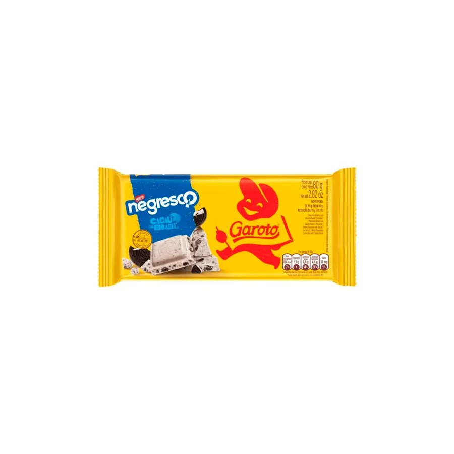 BARRA GAROTO 80G NEGRESCO BRANCO