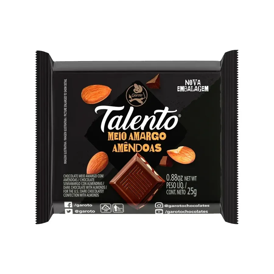 Chocolate Talento 25g Mini Meio Amargo