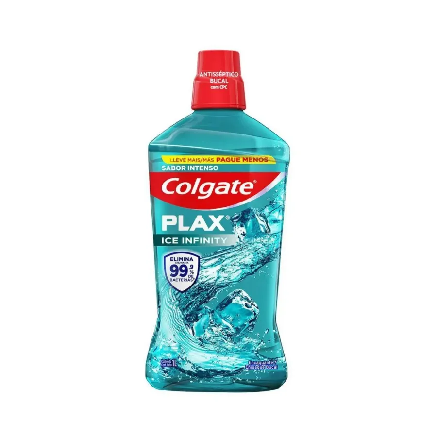 Enxaguante Bucal Colgate Plax Ice Infinity 1 Litro 700ml