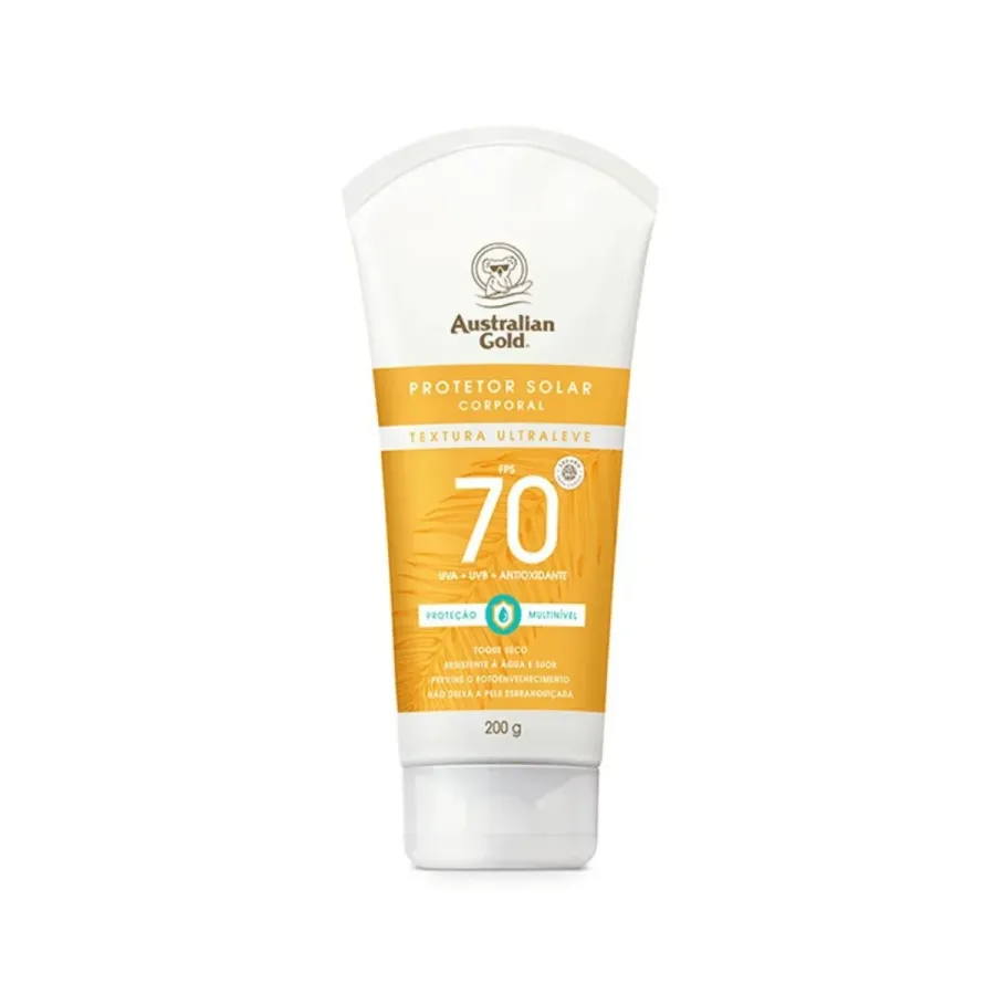 Protetor Solar Corporal Australian Gold Textura Ultraleve FPS70 200g