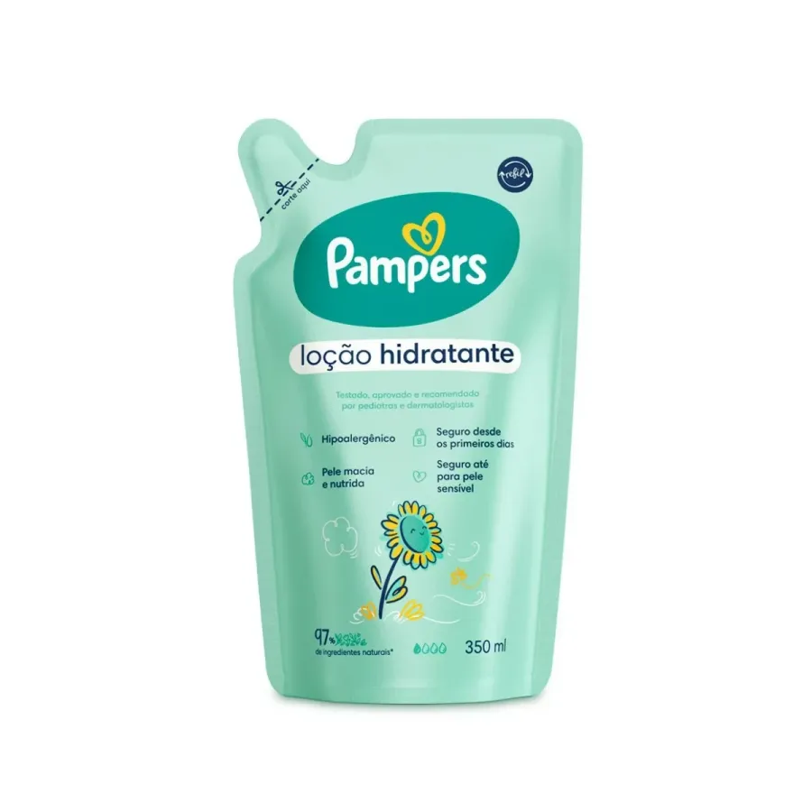 Loção Infantil Hidratante Pampers Refil 350ml