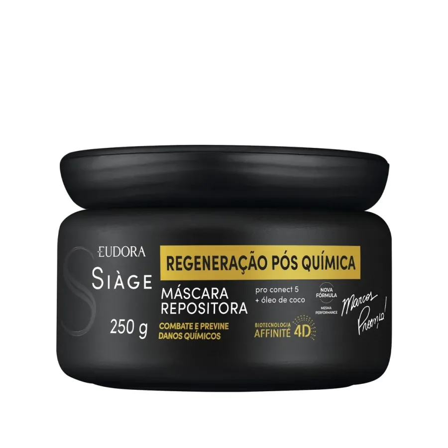 Máscara Capilar Eudora Siàge Repositora Regeneração Pós-Química 250g