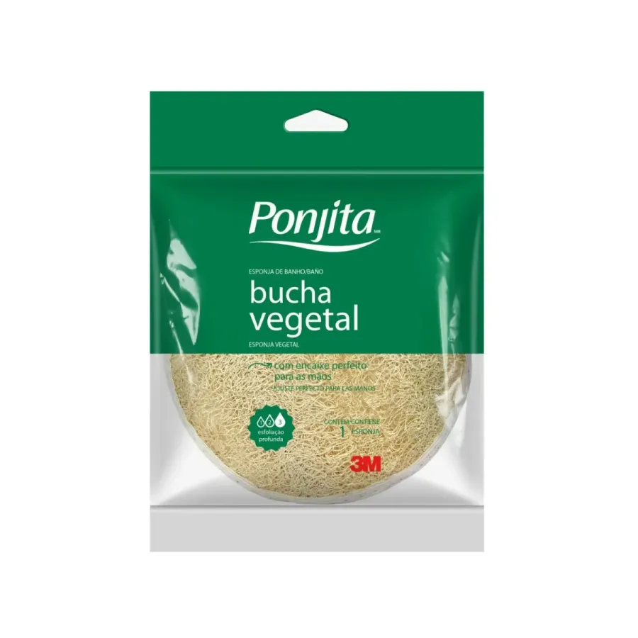 Esponja de Banho Ponjita Bucha Vegetal 1 Unidade