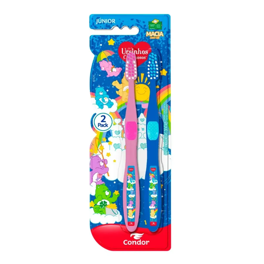 Escova de Dente Condor Ursinhos Carinhosos P Macia 2 Unidades