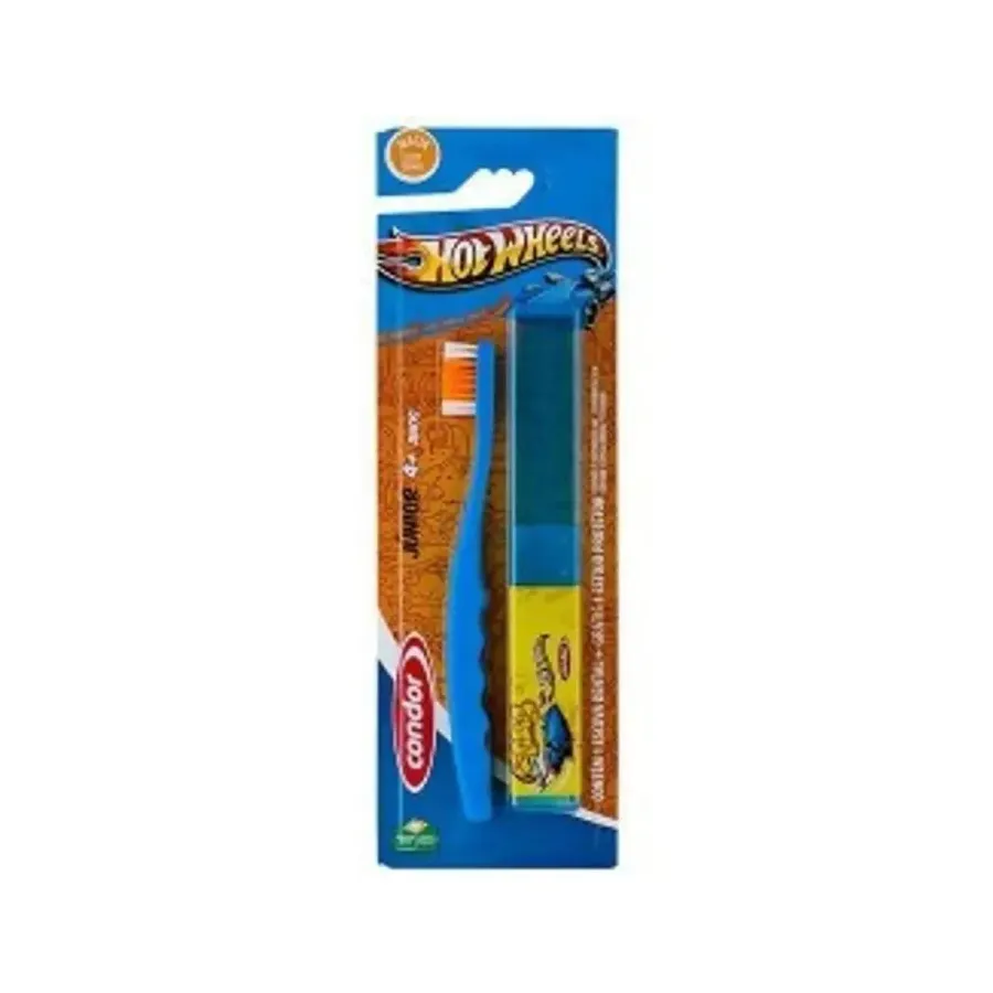 Escova Dental Condor Trip Hot Wheels 3 Unidades