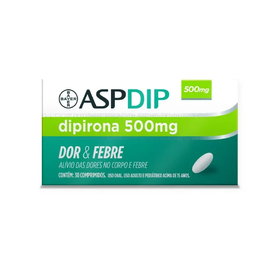 Analgésico Aspdip 500mg 30 Comprimidos