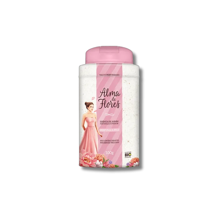 Talco Perfumado Alma de Flores Jasmim 100g