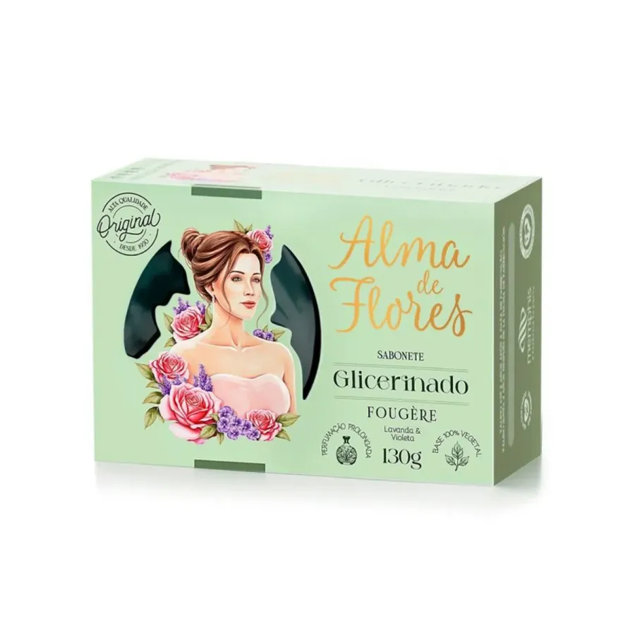 Sabonete Alma de Flores Glicerinado 130g Fougere