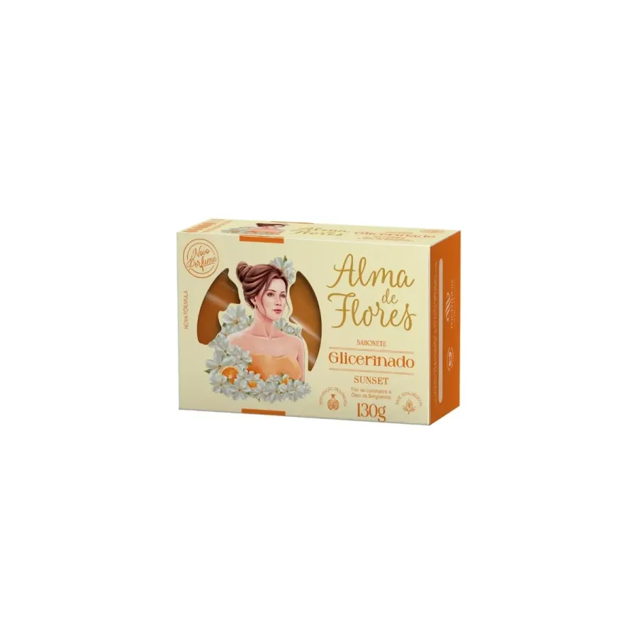 Sabonete em Barra Alma de Flores Flor de Laranjeiras e Óleo de Bergamota 130g