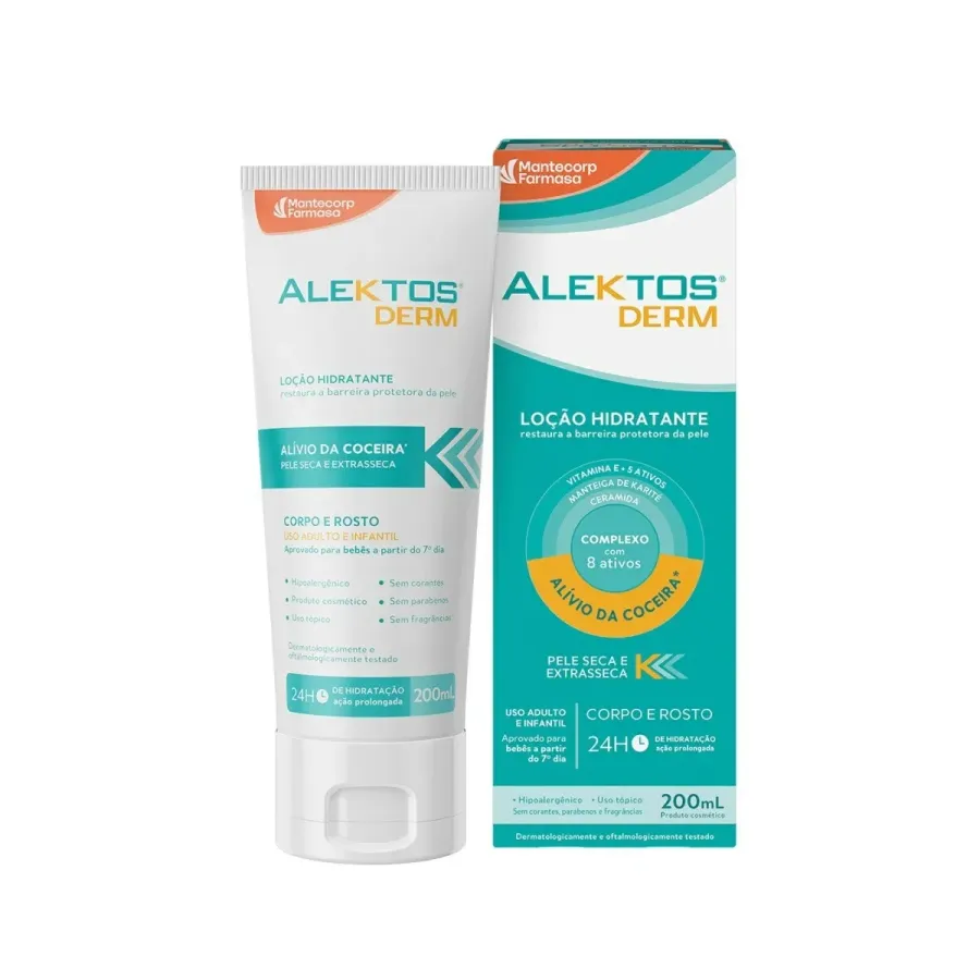 Alektos Derm Loção Hidratante Ceramidas/Manteiga de Karité/Vitamina Frasco 200ml