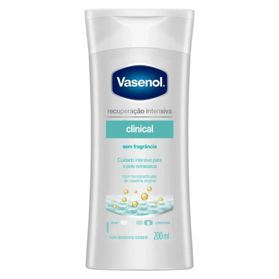 Loção Desodorante Hidratante Vasenol Recuperação Intensiva Clinical 200ml