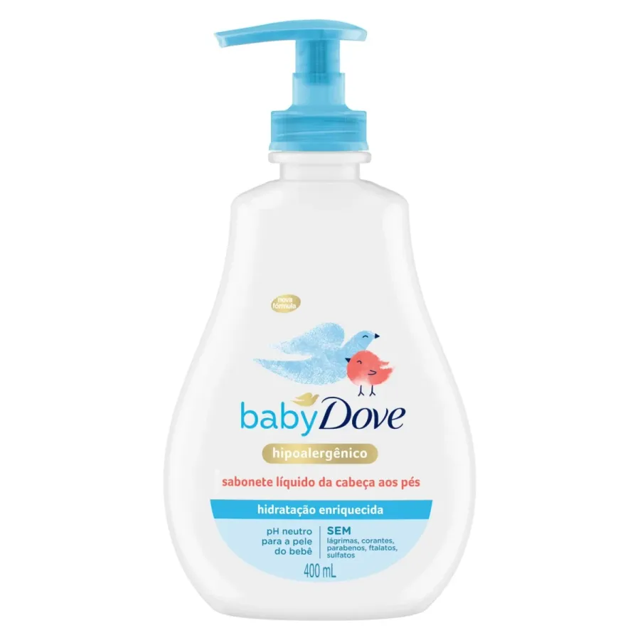 Sabonete Líquido da Cabeça Aos Pés Baby Dove Hidratação Enriquecida 400ml