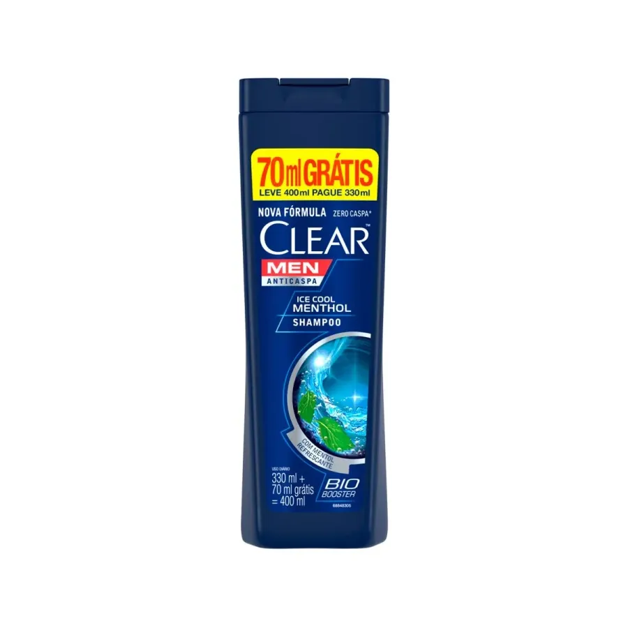 SH CLEAR MEN 400ML ICE MENTHOL 70ML GRATIS