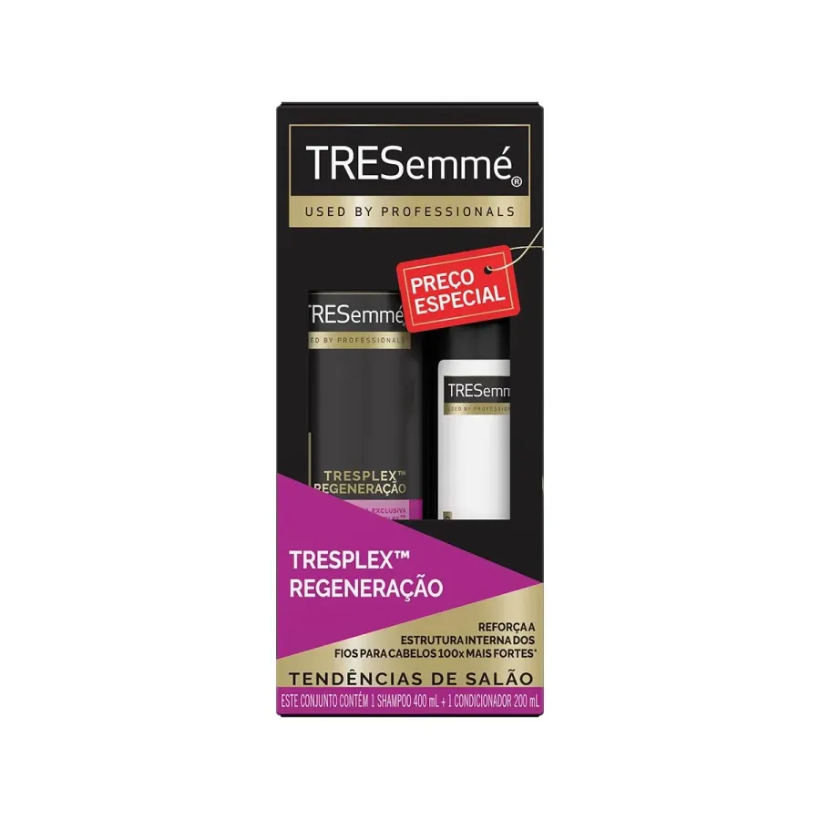Kit Tresemme Tresplex Regeneração Shampoo 400ml + Condicionador 200ml