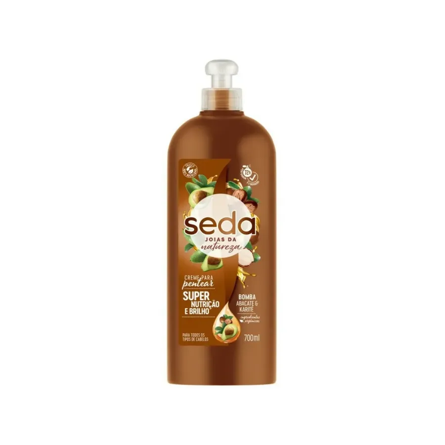 Creme para Pentear Seda Joias da Natureza Bomba Abacate e Karité 700ml